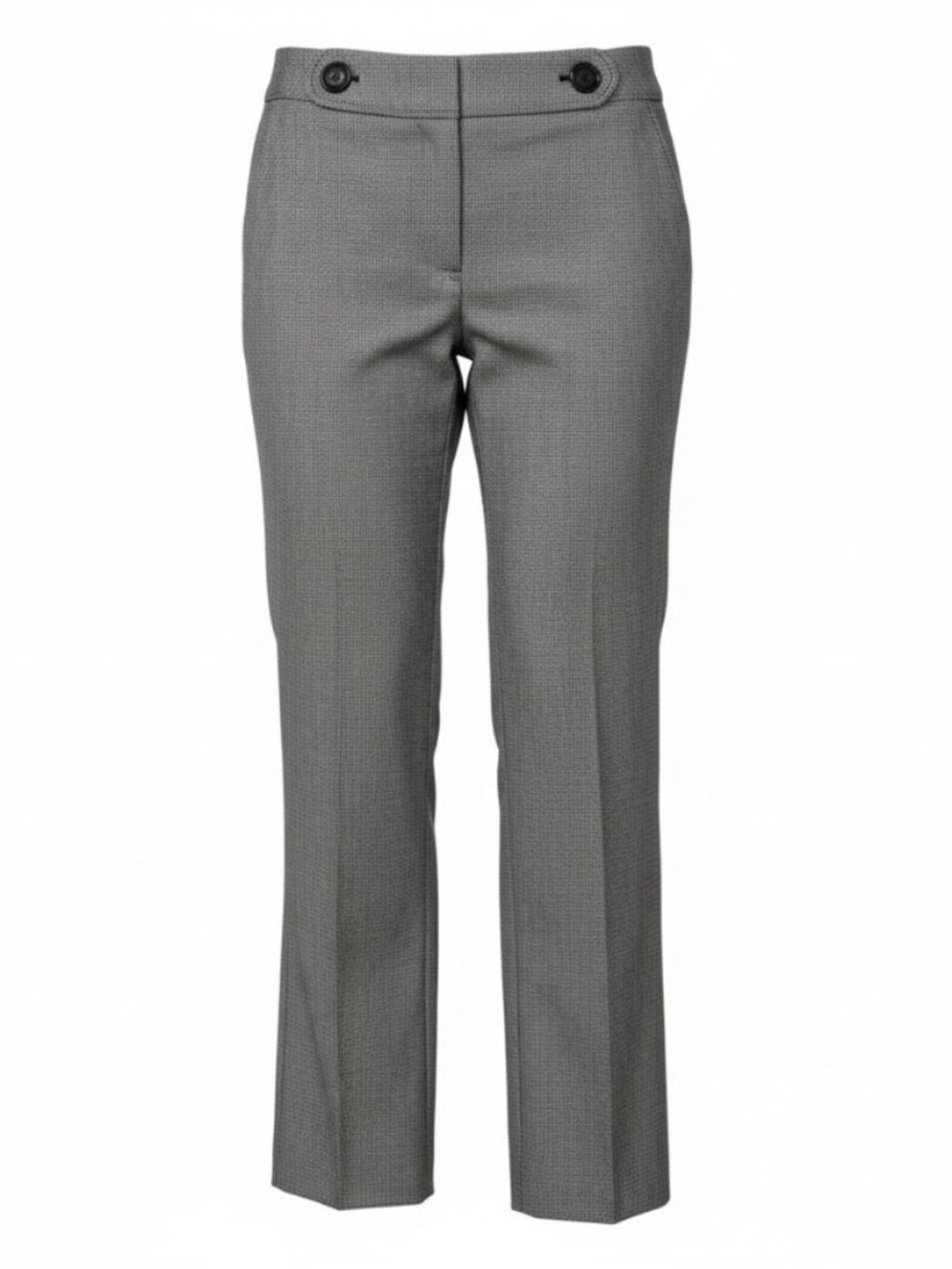 Ann Taylor Gray Chevron Herringbone Straight Leg Dress Pants Women's Size 6